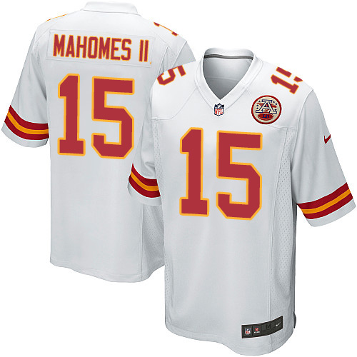 Nike Chiefs #15 Patrick Mahomes II White Youth Stitched NFL Elite Jersey
