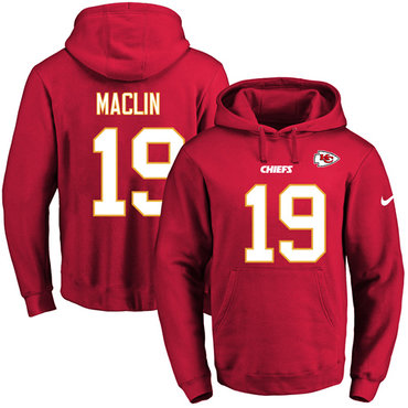 Nike Chiefs #19 Jeremy Maclin Red Name & Number Pullover NFL Hoodie Nike Chiefs #19 Jeremy Maclin Red Name & Number Pullover NFL Hoodie