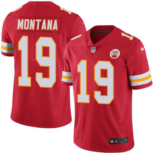 Nike Chiefs #19 Joe Montana Red Men's Stitched NFL Limited Rush Jersey Nike Chiefs #19 Joe Montana Red Men's Stitched NFL Limited Rush Jersey