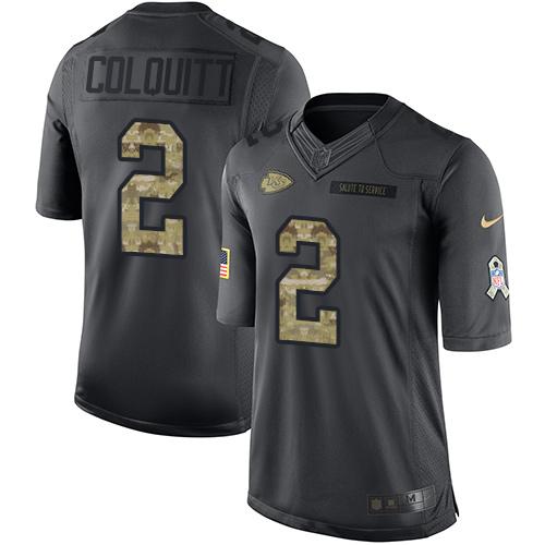 Nike Chiefs #2 Dustin Colquitt Black Men's Stitched NFL Limited 2016 Salute to Service Jersey Nike Chiefs #2 Dustin Colquitt Black Men's Stitched NFL Limited 2016 Salute to Service Jersey