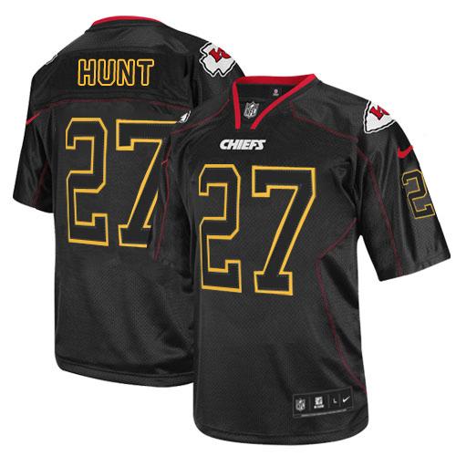 Nike Chiefs #27 Kareem Hunt Lights Out Black Men's Stitched NFL Elite Jersey Nike Chiefs #27 Kareem Hunt Lights Out Black Men's Stitched NFL Elite Jersey