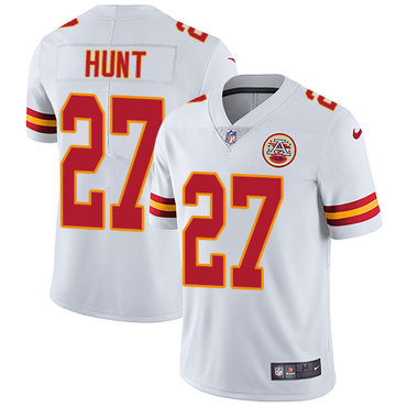 Nike Chiefs #27 Kareem Hunt White Youth Stitched NFL Vapor Untouchable Limited Jersey Nike Chiefs #27 Kareem Hunt White Youth Stitched NFL Vapor Untouchable Limited Jersey