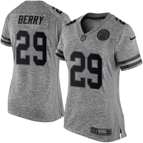 Nike Chiefs #29 Eric Berry Gray Women's Stitched NFL Limited Gridiron Gray Jersey