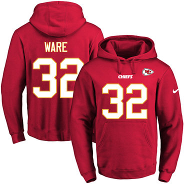 Nike Chiefs #32 Spencer Ware Red Name & Number Pullover NFL Hoodie Nike Chiefs #32 Spencer Ware Red Name & Number Pullover NFL Hoodie