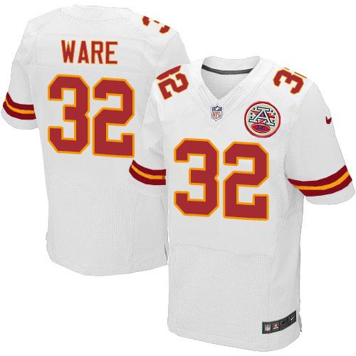 Nike Chiefs #32 Spencer Ware White Men's Stitched NFL Elite Jersey Nike Chiefs #32 Spencer Ware White Men's Stitched NFL Elite Jersey