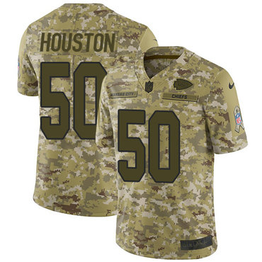 Nike Chiefs #50 Justin Houston Camo Men's Stitched NFL Limited 2018 Salute To Service Jersey