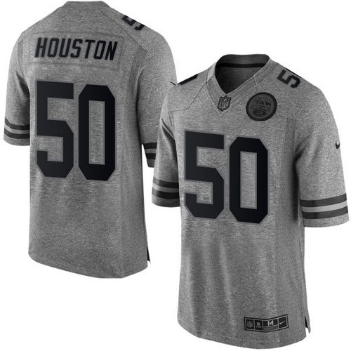 Nike Chiefs #50 Justin Houston Gray Men's Stitched NFL Limited Gridiron Gray Jersey Nike Chiefs #50 Justin Houston Gray Men's Stitched NFL Limited Gridiron Gray Jersey