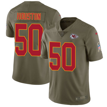 Nike Chiefs #50 Justin Houston Olive Youth Stitched NFL Limited 2017 Salute to Service Jersey Nike Chiefs #50 Justin Houston Olive Youth Stitched NFL Limited 2017 Salute to Service Jersey