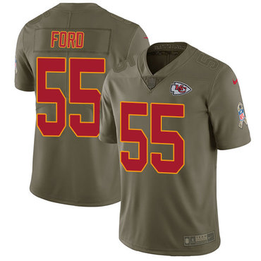 Nike Chiefs #55 Dee Ford Olive Youth Stitched NFL Limited 2017 Salute to Service Jersey