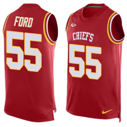 Nike Chiefs #55 Dee Ford Red Team Color Men's Stitched NFL Limited Tank Top Jersey Nike Chiefs #55 Dee Ford Red Team Color Men's Stitched NFL Limited Tank Top Jersey