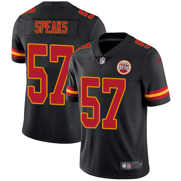 Nike Chiefs #57 Breeland Speaks Black Youth Stitched NFL Limited Rush Jersey Nike Chiefs #57 Breeland Speaks Black Youth Stitched NFL Limited Rush Jersey