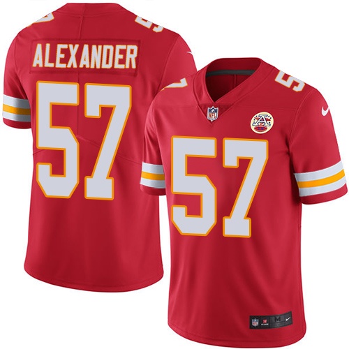 Nike Chiefs #57 D.J. Alexander Red Team Color Men's Stitched NFL Vapor Untouchable Limited Jersey Nike Chiefs #57 D.J. Alexander Red Team Color Men's Stitched NFL Vapor Untouchable Limited Jersey