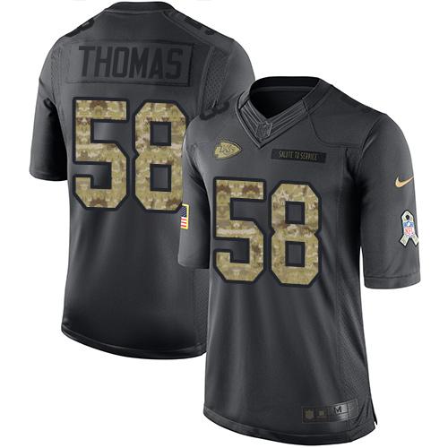 Nike Chiefs #58 Derrick Thomas Black Men's Stitched NFL Limited 2016 Salute to Service Jersey Nike Chiefs #58 Derrick Thomas Black Men's Stitched NFL Limited 2016 Salute to Service Jersey