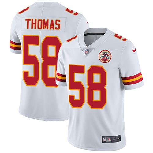 Nike Chiefs #58 Derrick Thomas White Men's Stitched NFL Vapor Untouchable Limited Jersey Nike Chiefs #58 Derrick Thomas White Men's Stitched NFL Vapor Untouchable Limited Jersey