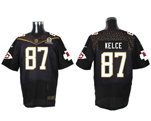 Nike Chiefs #87 Travis Kelce Black 2016 Pro Bowl Men's Stitched NFL Elite Jersey Nike Chiefs #87 Travis Kelce Black 2016 Pro Bowl Men's Stitched NFL Elite Jersey