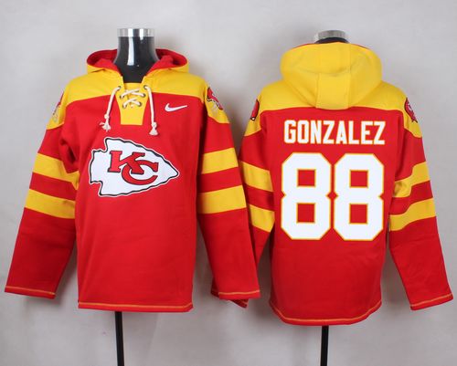 Nike Chiefs #88 Tony Gonzalez Red Player Pullover NFL Hoodie Nike Chiefs #88 Tony Gonzalez Red Player Pullover NFL Hoodie