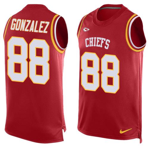 Nike Chiefs #88 Tony Gonzalez Red Team Color Men's Stitched NFL Limited Tank Top Jersey Nike Chiefs #88 Tony Gonzalez Red Team Color Men's Stitched NFL Limited Tank Top Jersey