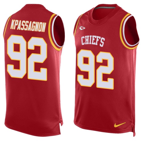 Nike Chiefs #92 Tanoh Kpassagnon Red Team Color Men's Stitched NFL Limited Tank Top Jersey Nike Chiefs #92 Tanoh Kpassagnon Red Team Color Men's Stitched NFL Limited Tank Top Jersey