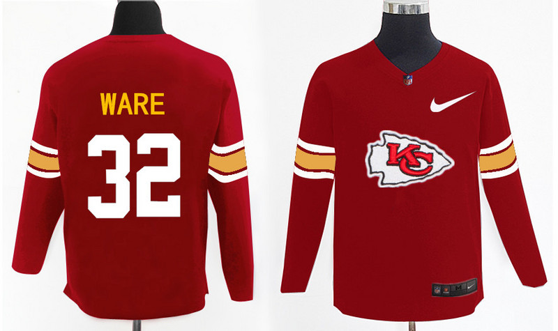 Nike Chiefs 32 Spencer Ware Red Knit Sweater