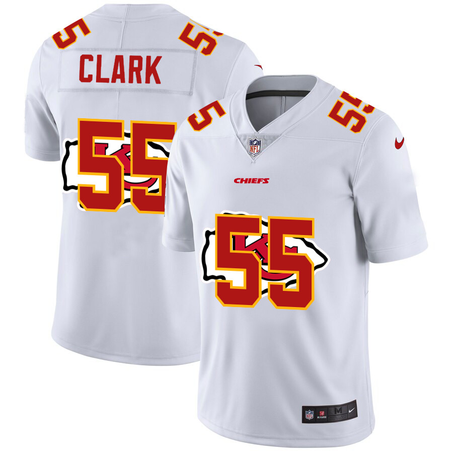 Nike Chiefs 55 Frank Clark White Shadow Logo Limited Jersey Nike Chiefs 55 Frank Clark White Shadow Logo Limited Jersey