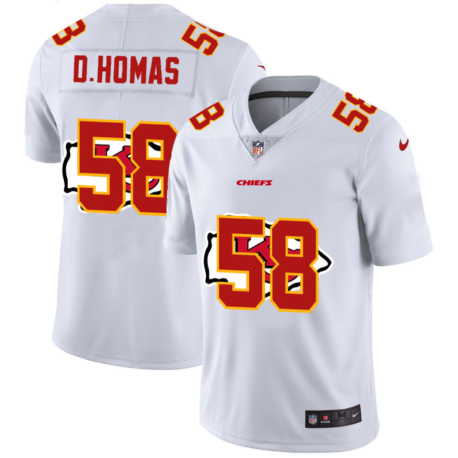 Nike Chiefs 58 Derrick Thomas White Shadow Logo Limited Jersey Nike Chiefs 58 Derrick Thomas White Shadow Logo Limited Jersey