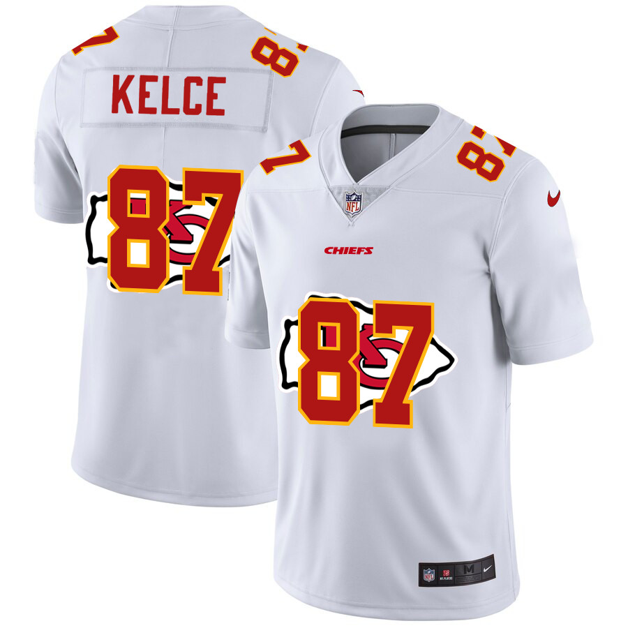 Nike Chiefs 87 Travis Kelce White Shadow Logo Limited Jersey Nike Chiefs 87 Travis Kelce White Shadow Logo Limited Jersey