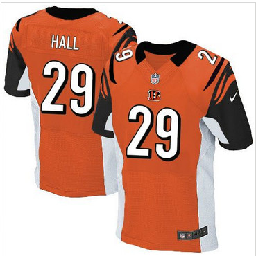 Nike Cincinnati Bengals #29 Leon Hall Orange Alternate Men's Stitched NFL Elite Jersey Nike Cincinnati Bengals #29 Leon Hall Orange Alternate Men's Stitched NFL Elite Jersey