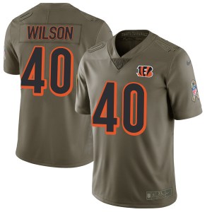 Nike Cincinnati Bengals #40 Brandon Wilson Men's Limited Green 2017 Salute to Service Jersey Nike Cincinnati Bengals #40 Brandon Wilson Men's Limited Green 2017 Salute to Service Jersey