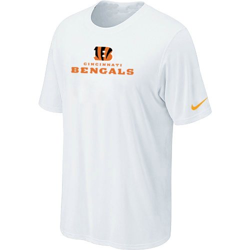 NEW Cincinnati Bengals Authentic Logo T-Shirt - White NEW Cincinnati Bengals Authentic Logo T-Shirt - White