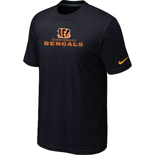 NEW Cincinnati Bengals Authentic Logo T-Shirt Black NEW Cincinnati Bengals Authentic Logo T-Shirt Black