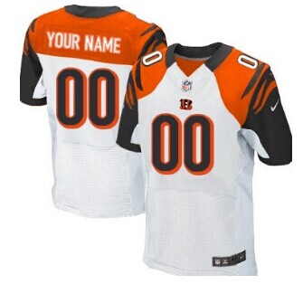 Nike Cincinnati Bengals Customized White Elite Jersey