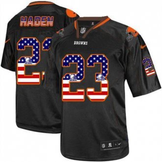 Nike Cleveland Browns #23 Joe Haden Black NFL Elite USA Flag Fashion Jersey Nike Cleveland Browns #23 Joe Haden Black NFL Elite USA Flag Fashion Jersey