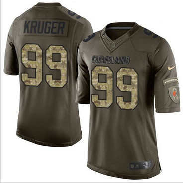 Nike Cleveland Browns #99 Paul Kruger Green Men's Stitched NFL Limited Salute to Service Jersey Nike Cleveland Browns #99 Paul Kruger Green Men's Stitched NFL Limited Salute to Service Jersey