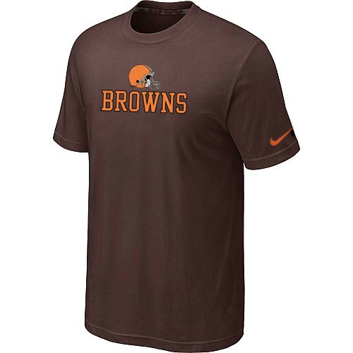 NEW Cleveland Browns Authentic Logo T-Shirt Brow