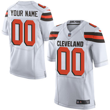 Nike Cleveland Browns Elite White Road Men's Jersey NFL Customized jerseys Nike Cleveland Browns Elite White Road Men's Jersey NFL Customized jerseys