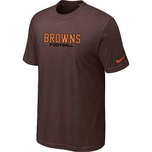 NEW Cleveland Browns Sideline Legend Authentic Font Dri-fit T-Shirt Brow