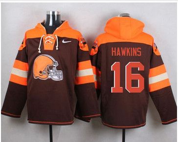 Nike Cleverland Browns #16 Andrew Hawkins Brown Player Pullover NFL Hoodie Nike Cleverland Browns #16 Andrew Hawkins Brown Player Pullover NFL Hoodie