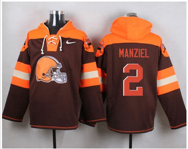 Nike Cleverland Browns #2 Johnny Manziel Brown Player Pullover NFL Hoodie Nike Cleverland Browns #2 Johnny Manziel Brown Player Pullover NFL Hoodie