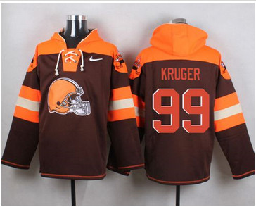 Nike Cleverland Browns #99 Paul Kruger Brown Player Pullover NFL Hoodie Nike Cleverland Browns #99 Paul Kruger Brown Player Pullover NFL Hoodie