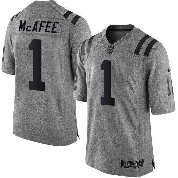 Nike Colts #1 Pat McAfee Gray Men's Stitched NFL Limited Gridiron Gray Jersey Nike Colts #1 Pat McAfee Gray Men's Stitched NFL Limited Gridiron Gray Jersey