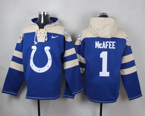 Nike Colts #1 Pat McAfee Royal Blue Player Pullover NFL Hoodie Nike Colts #1 Pat McAfee Royal Blue Player Pullover NFL Hoodie