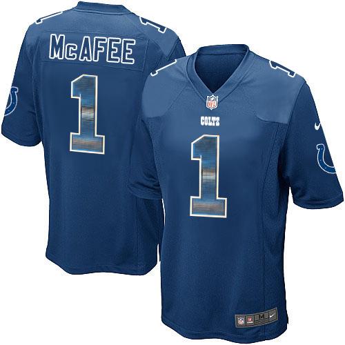 Nike Colts #1 Pat McAfee Royal Blue Team Color Men's Stitched NFL Limited Strobe Jersey Nike Colts #1 Pat McAfee Royal Blue Team Color Men's Stitched NFL Limited Strobe Jersey