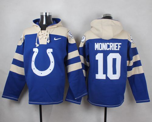 Nike Colts #10 Donte Moncrief Royal Blue Player Pullover NFL hoodie Nike Colts #10 Donte Moncrief Royal Blue Player Pullover NFL hoodie