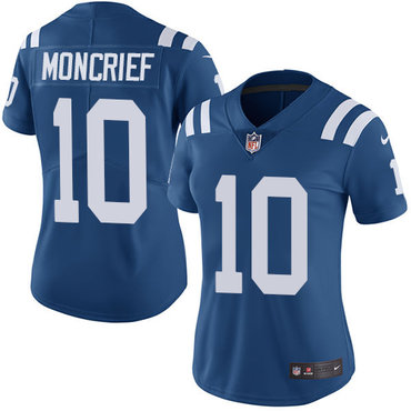 Nike Colts #10 Donte Moncrief Royal Blue Team Color Women's Stitched NFL Vapor Untouchable Limited Jersey