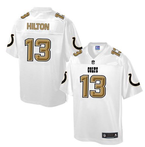 Nike Colts #13 T.Y. Hilton White Men's NFL Pro Line Fashion Game Jersey