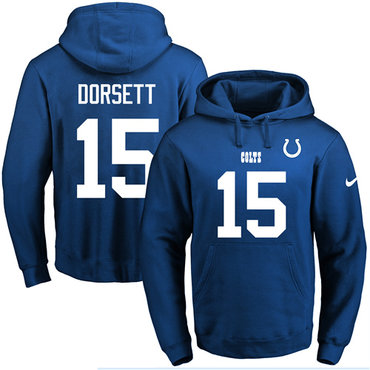 Nike Colts #15 Phillip Dorsett Royal Blue Name & Number Pullover NFL Hoodie Nike Colts #15 Phillip Dorsett Royal Blue Name & Number Pullover NFL Hoodie
