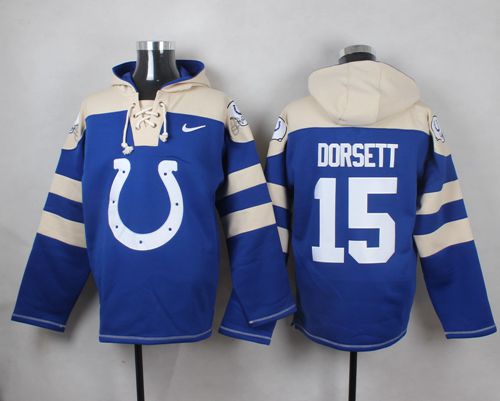 Nike Colts #15 Phillip Dorsett Royal Blue Player Pullover NFL Hoodie Nike Colts #15 Phillip Dorsett Royal Blue Player Pullover NFL Hoodie