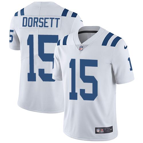 Nike Colts #15 Phillip Dorsett White Youth Stitched NFL Vapor Untouchable Limited Jersey