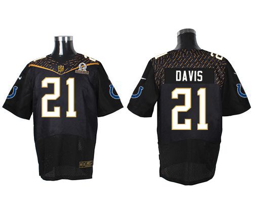 Nike Colts #21 Vontae Davis Black 2016 Pro Bowl Men's Stitched NFL Elite Jersey Nike Colts #21 Vontae Davis Black 2016 Pro Bowl Men's Stitched NFL Elite Jersey