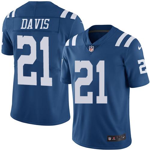 Nike Colts #21 Vontae Davis Royal Blue Men's Stitched NFL Limited Rush Jersey Nike Colts #21 Vontae Davis Royal Blue Men's Stitched NFL Limited Rush Jersey
